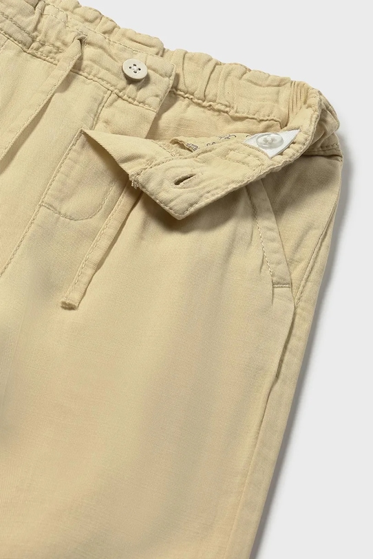 Детские брюки relaxed fit с добавлением льна Mayoral, зеленый — фото 3