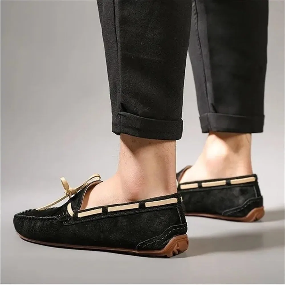 Мокасины мужские, Suede, Loafers, Black DHFIRUFSHLO — фото 3