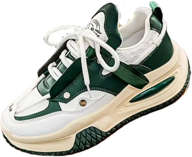 

Мужские спортивные повседневные кроссовки на толстой подошве- противоскользящие, прочные, дышащие, удобные, подходят для всех сезонов, модные и универсальные Fmshi, зеленый