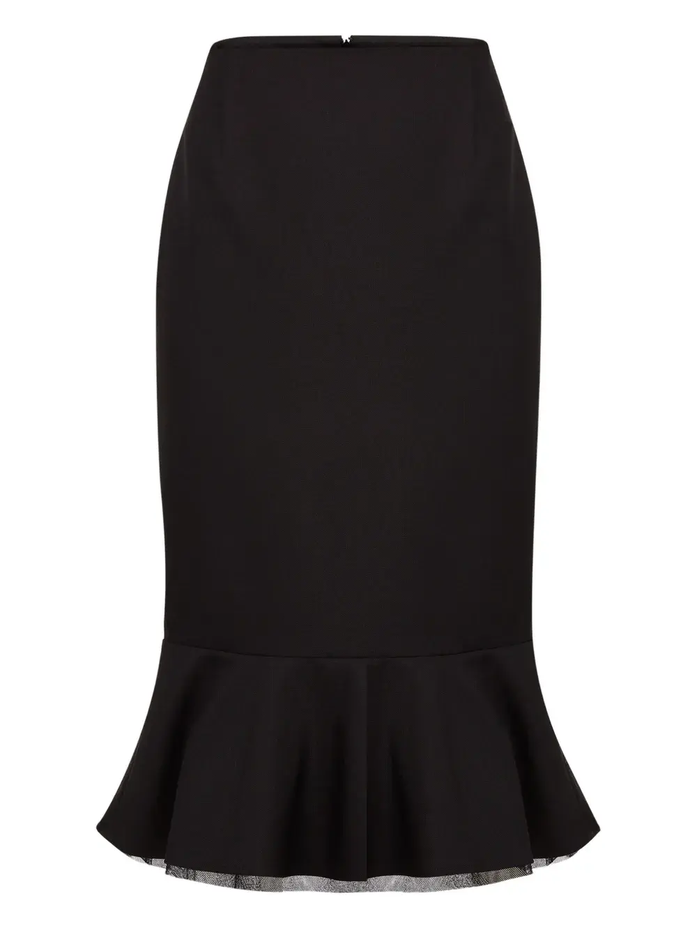 

Шерстяная юбка с баской Nina Ricci, черный