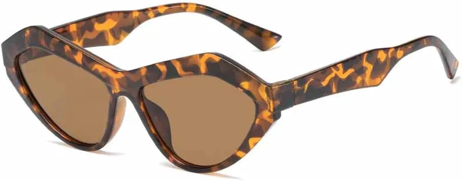 

Модные солнцезащитные очки «кошачий глаз» треугольной формы для женщин, роскошные очки для вождения и активного отдыха, солнцезащитные очки Okulary UV400 TKKTLLT, Leopard Brown