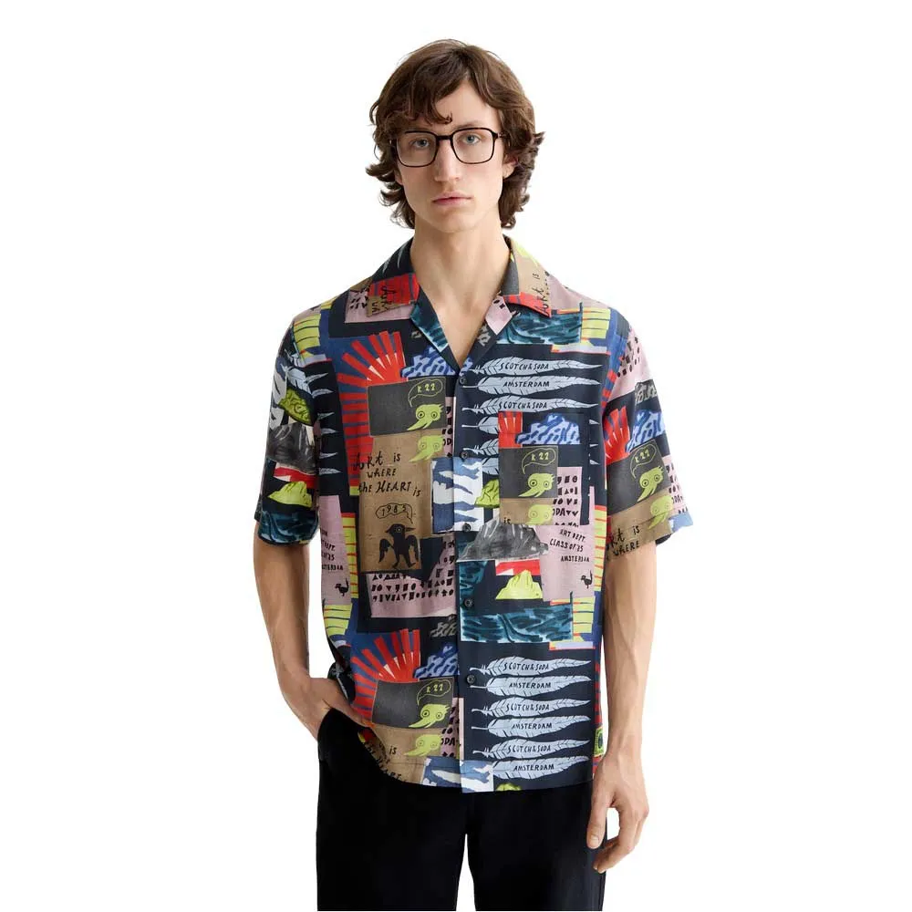 

Рубашка с коротким рукавом Scotch & Soda Relaxed Fit Tencel All Over Printed, разноцветный