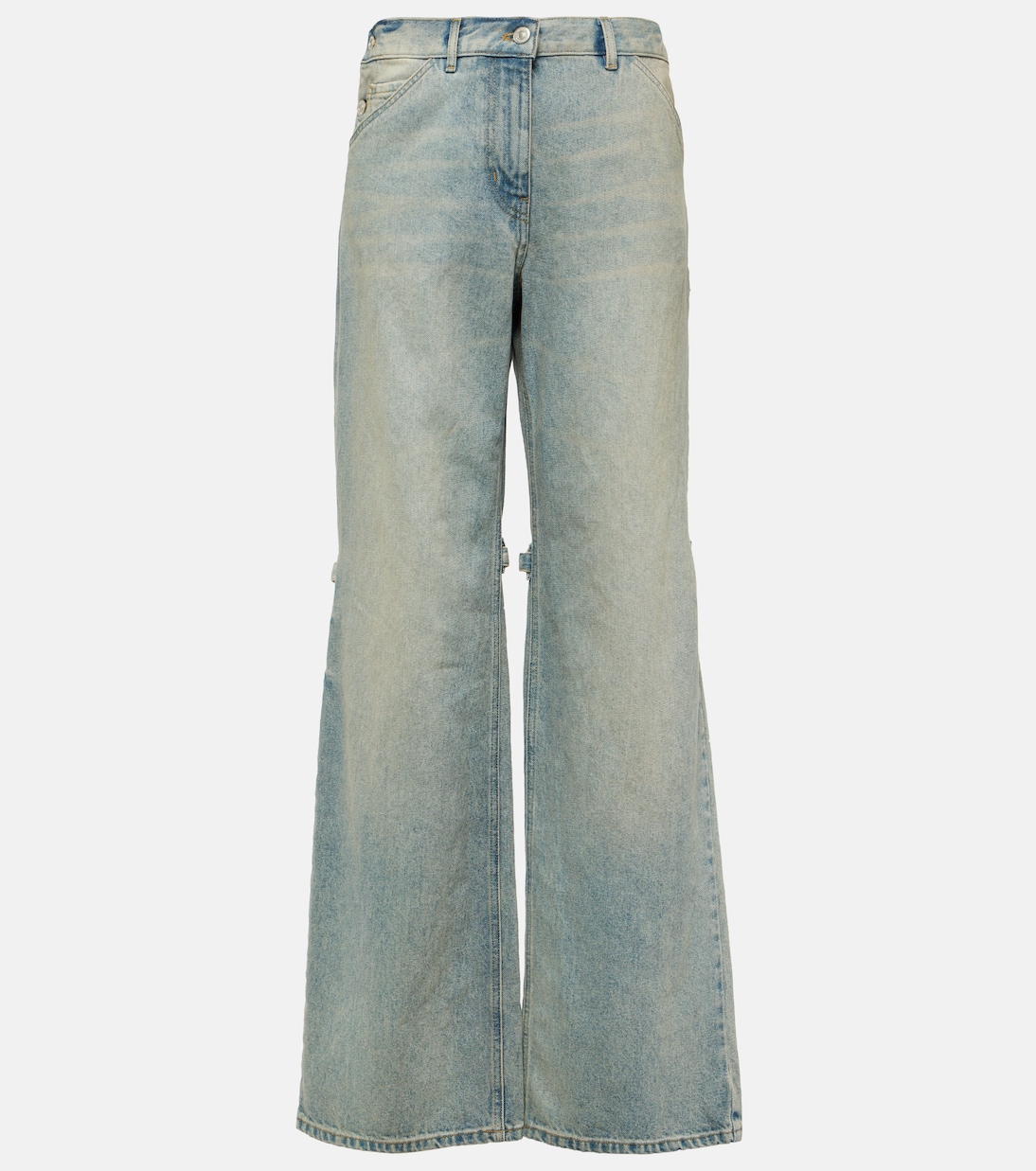 

Джинсы Sailor средней посадки с широкими штанинами Courrèges, Light Blue Wash