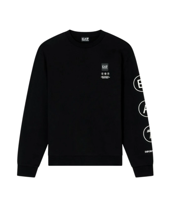 

Свитшот с круглым вырезом из коллекции Logo Emporio Armani Ea7, черный