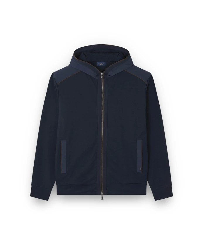 

Водоотталкивающая хлопковая толстовка с эластичными вставками Paul & Shark, синий