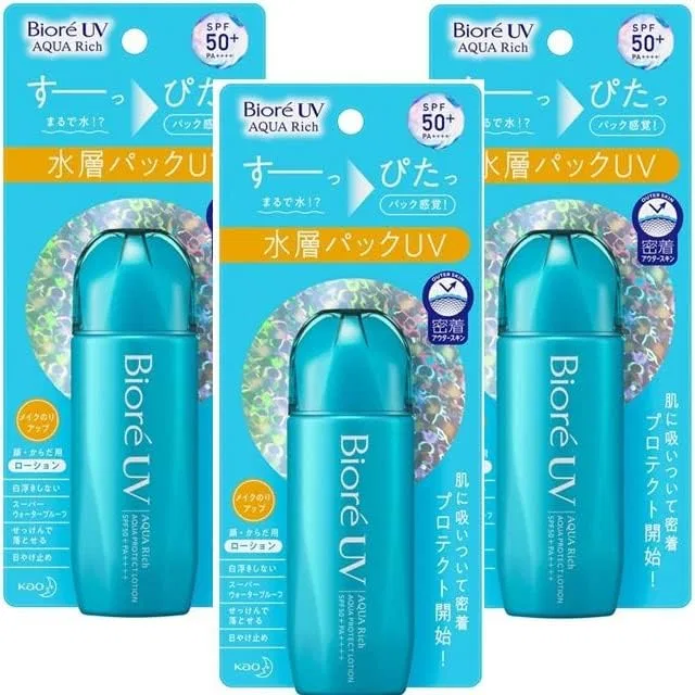 Набор солнцезащитных средств Viore UV Aqua Rich Aqua Protect Lotion 3 шт по 70 мл Kao