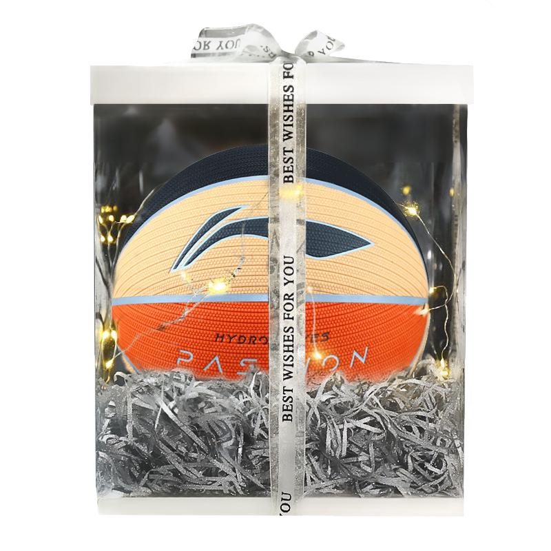 

LINING Баскетбольный мяч Badfive PU черный оранжевый размер 7 тренировочный unisex