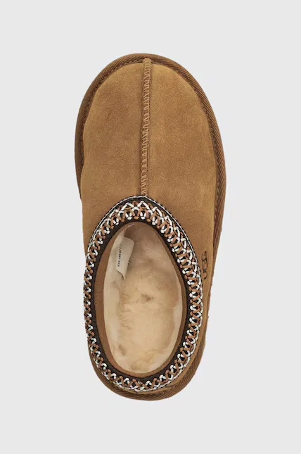 Тапочки детские UGG Tasman, бежевый — фото 4