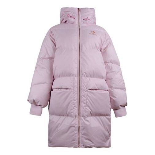 

Куртка hooded long puffer coat 'pale pink' Converse, розовый