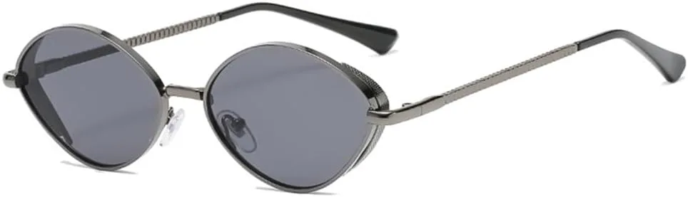 

Женские овальные солнцезащитные очки с бриллиантовой окантовкой дужек, винтажная металлическая оправа, защита от ультрафиолета UV400 MTZJH, S21032-c03-full Gray