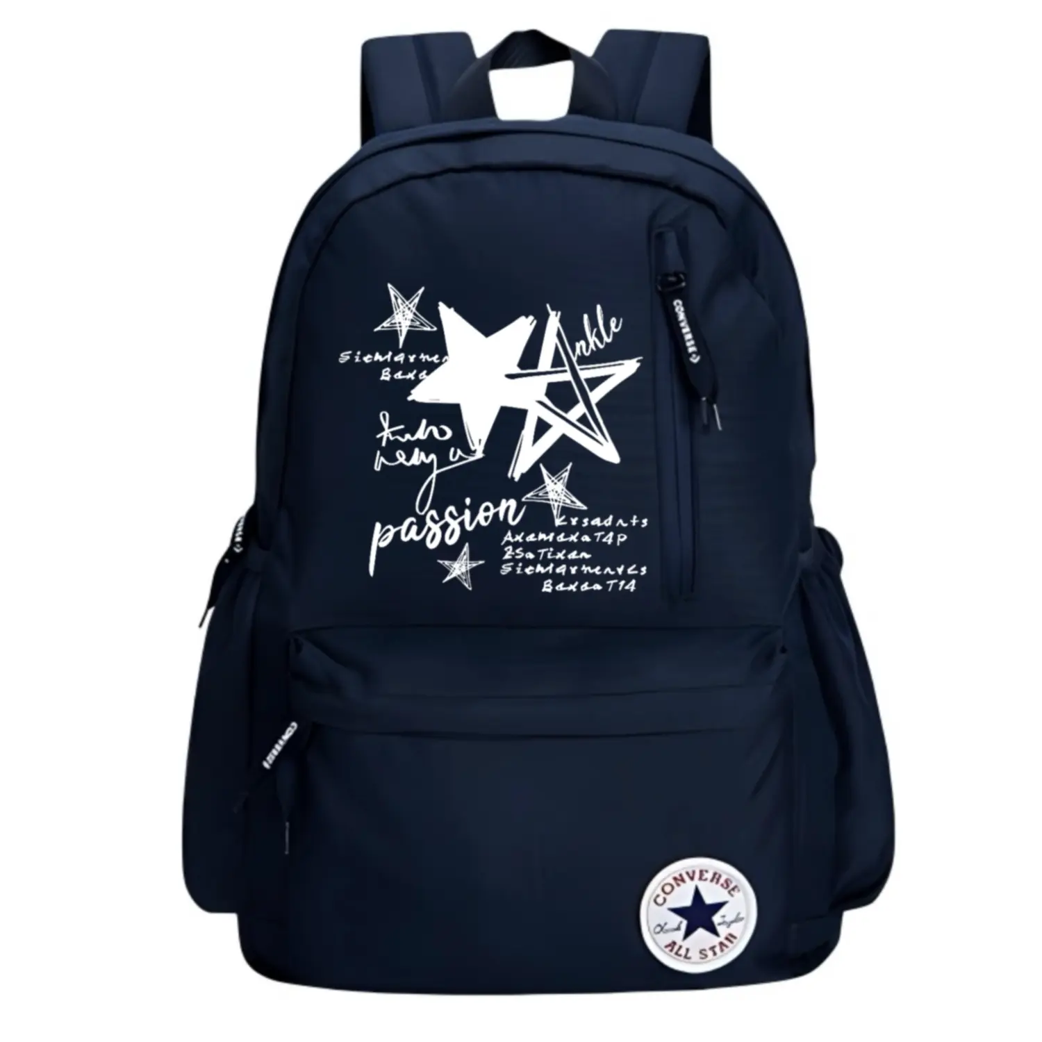 

Converse Полиэстеровый рюкзак обычный унисекс темно-синий, Five-Pointed Star Graffiti