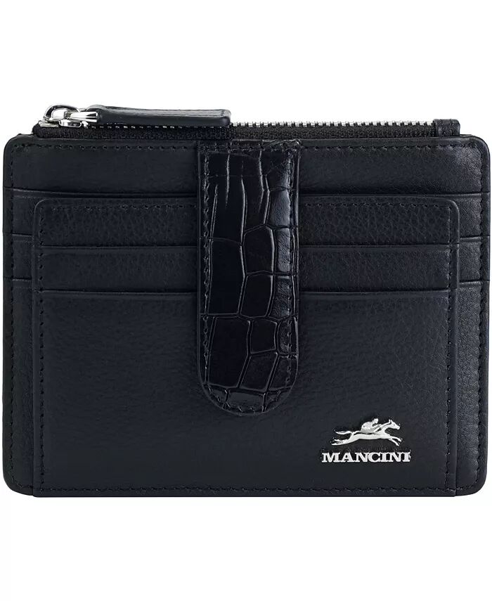 

Женский кошелек Croco2 RFID Secure Card Case Mancini, черный