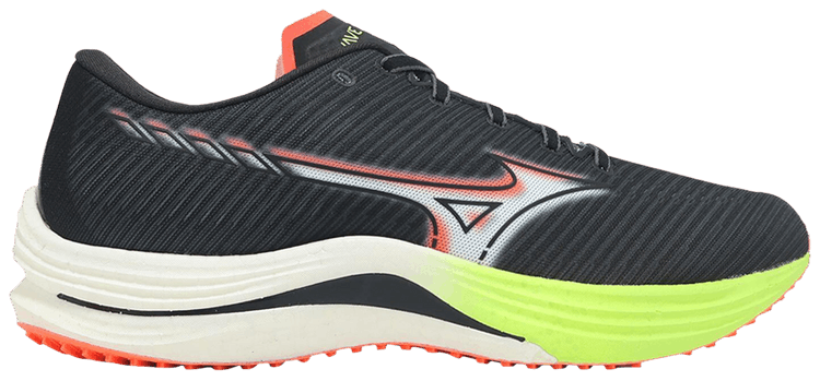 

Кроссовки Mizuno Wave Rebellion 'Black White Neo Lime', черный