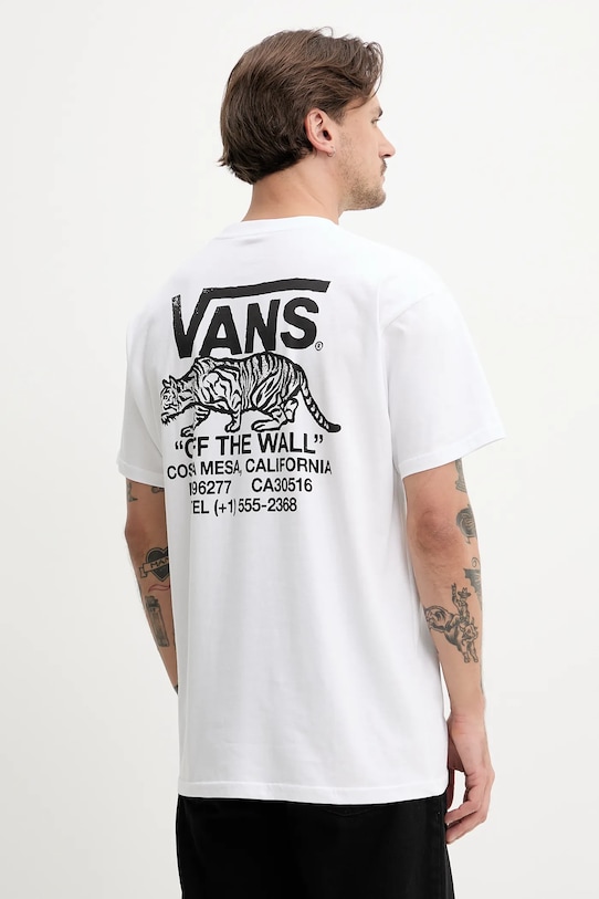 

Хлопковая футболка Vans, белый