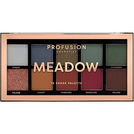 

Палитра теней Meadow из 10 оттенков, Profusion Cosmetics