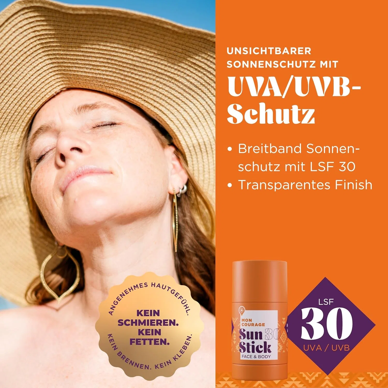 Солнцезащитный стик SPF30+ с UVA/UVB защитой Mon Courage — фото 2