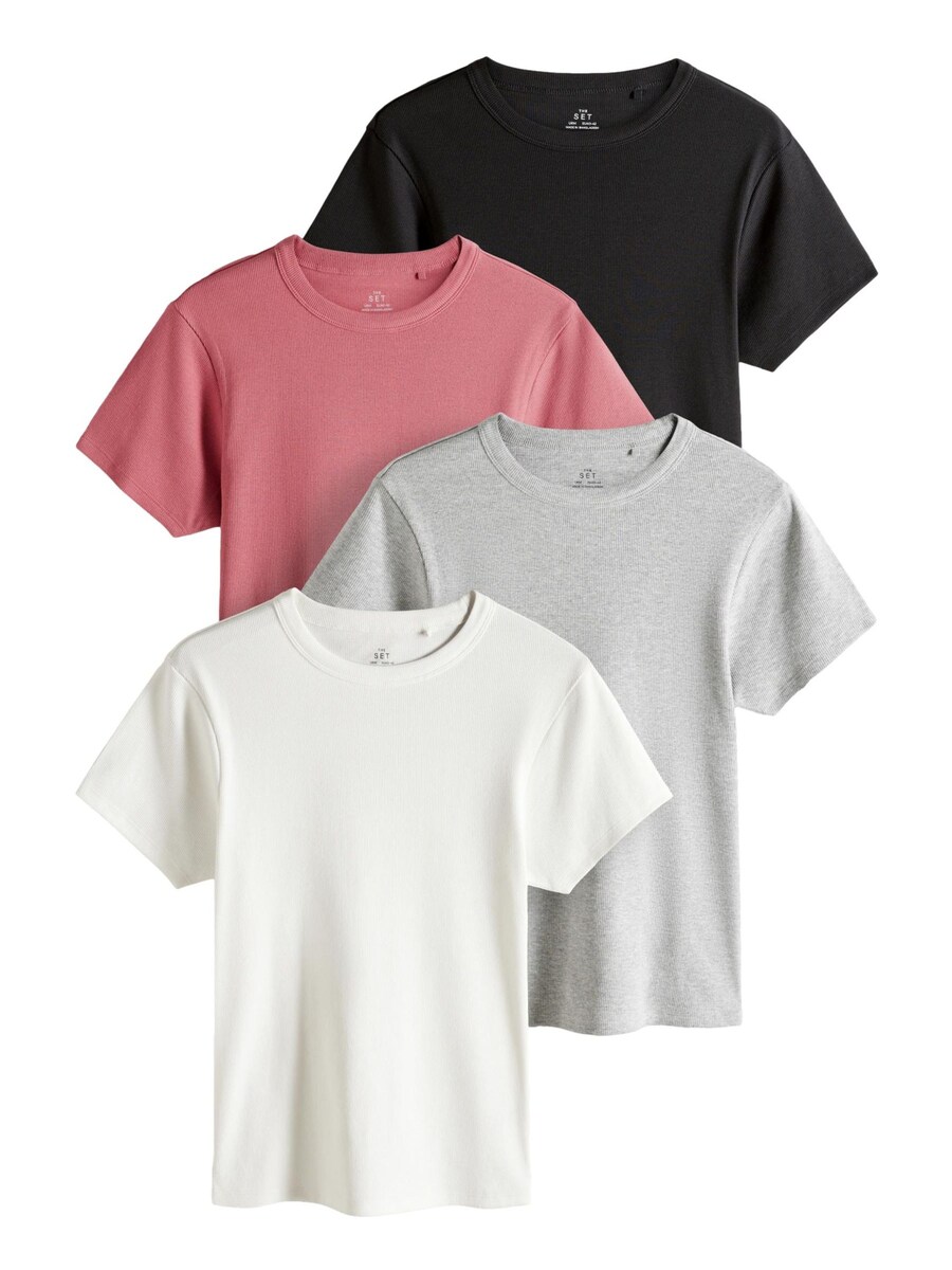 

Рубашка The Set, цвет mottled grey/Eosin/Black/White