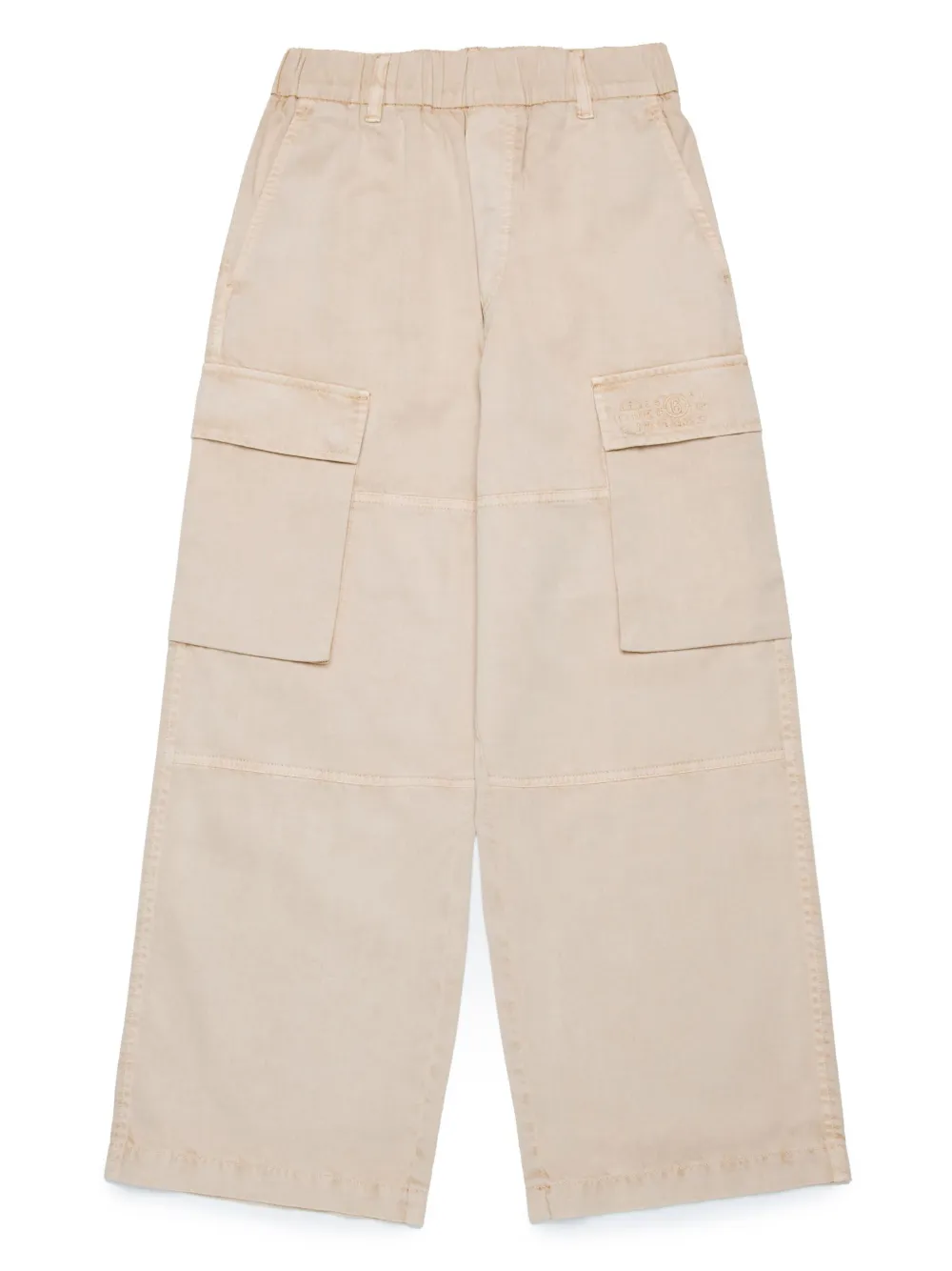 

Брюки с вышивкой MM6 Maison Margiela Kids, нейтральный