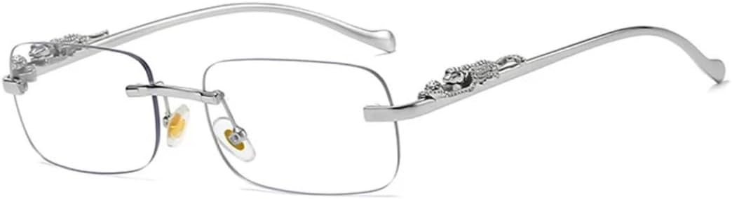 

Модные солнцезащитные очки без оправы для женщин в стиле ретро с леопардовым принтом и прозрачными линзами, мужские солнцезащитные очки с защитой от УФ-излучения UV400 SZVVBKK, Silver Clear