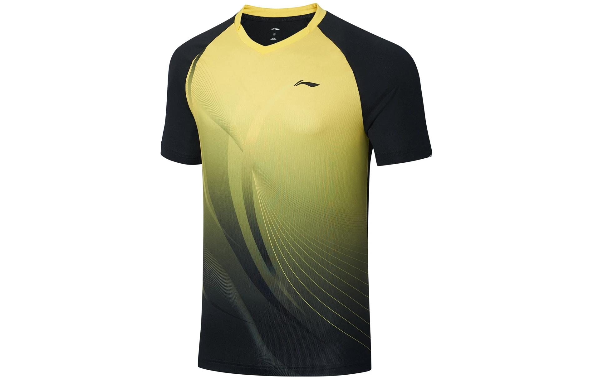 

LINING Футболка для настольного тенниса Unisex Bright Yellow/Black, Черный, LINING Футболка для настольного тенниса Unisex Bright Yellow/Black