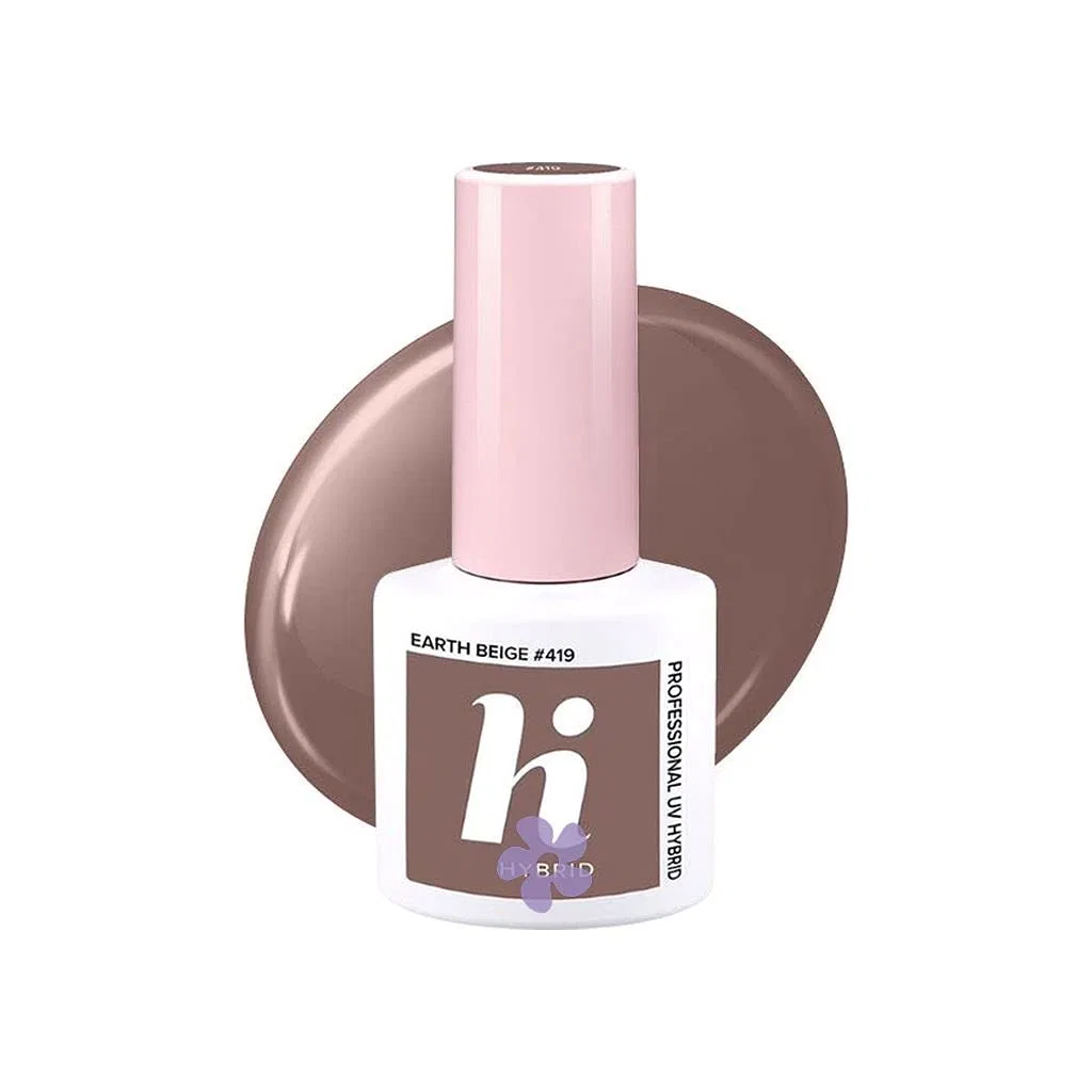 UV-гель-лак для ногтей HiHybrid 419 Earth Beige, 5 мл Hi Hybrid
