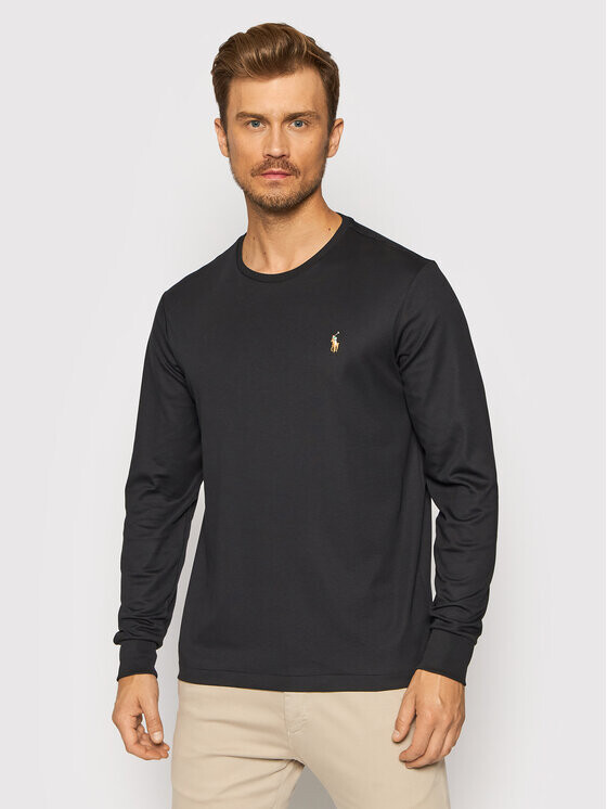 

Облегающий крой с длинными рукавами Polo Ralph Lauren, черный