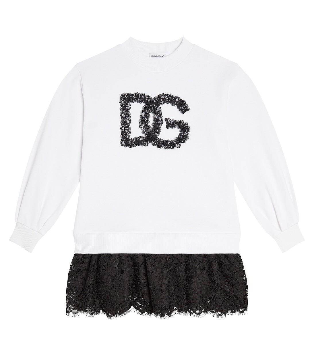 

Платье из хлопкового джерси dg Dolce&Gabbana Kids, белый