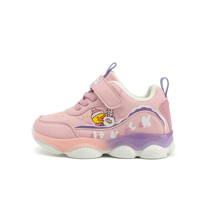 

B.Duck Желтые утиные легкие амортизирующие утепленные низкие детские повседневные кроссовки для детей 3-7 лет