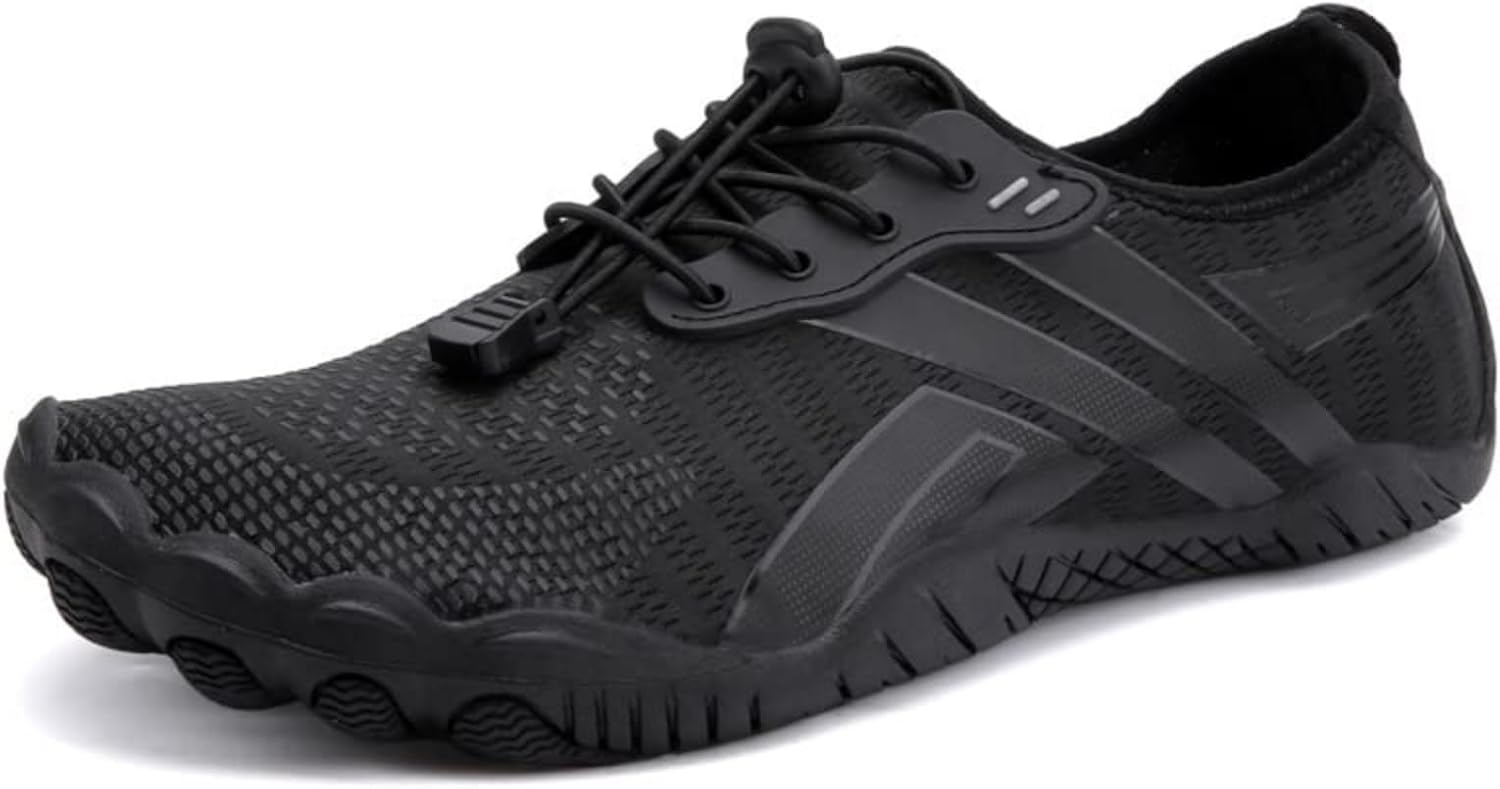 

Кроссовки для мужчин и женщин, быстро сохнущие минималистичные кроссовки для кросс-тренинга и водных видов спорта с широкой носочной частью Xdfvc, черный