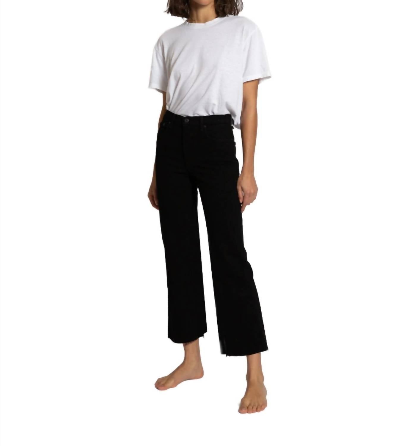 

Черные джинсы Slim Crop с широкими штанинами Resin ASKK NY
