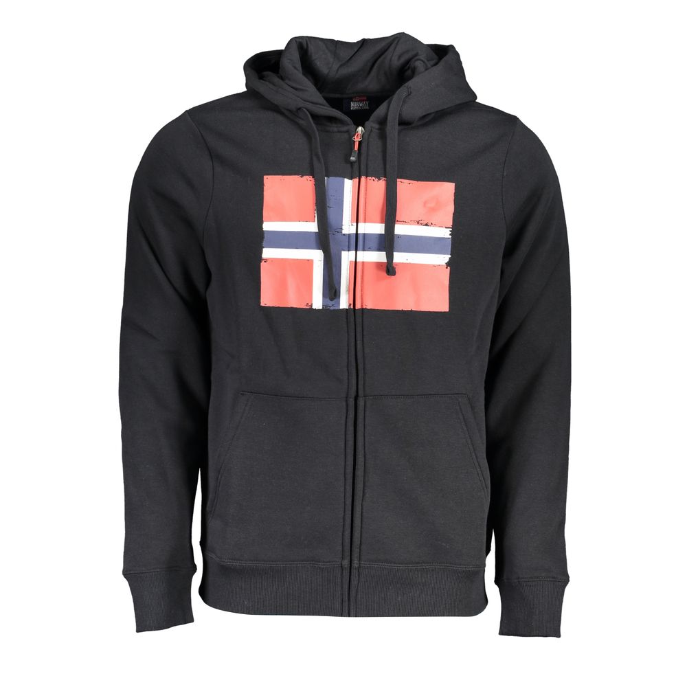 

Черный хлопковый свитер Geographical Norway