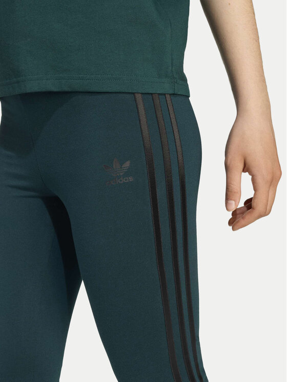 Леггинсы slim fit adicolor JV8617 Adidas, зеленый — фото 4