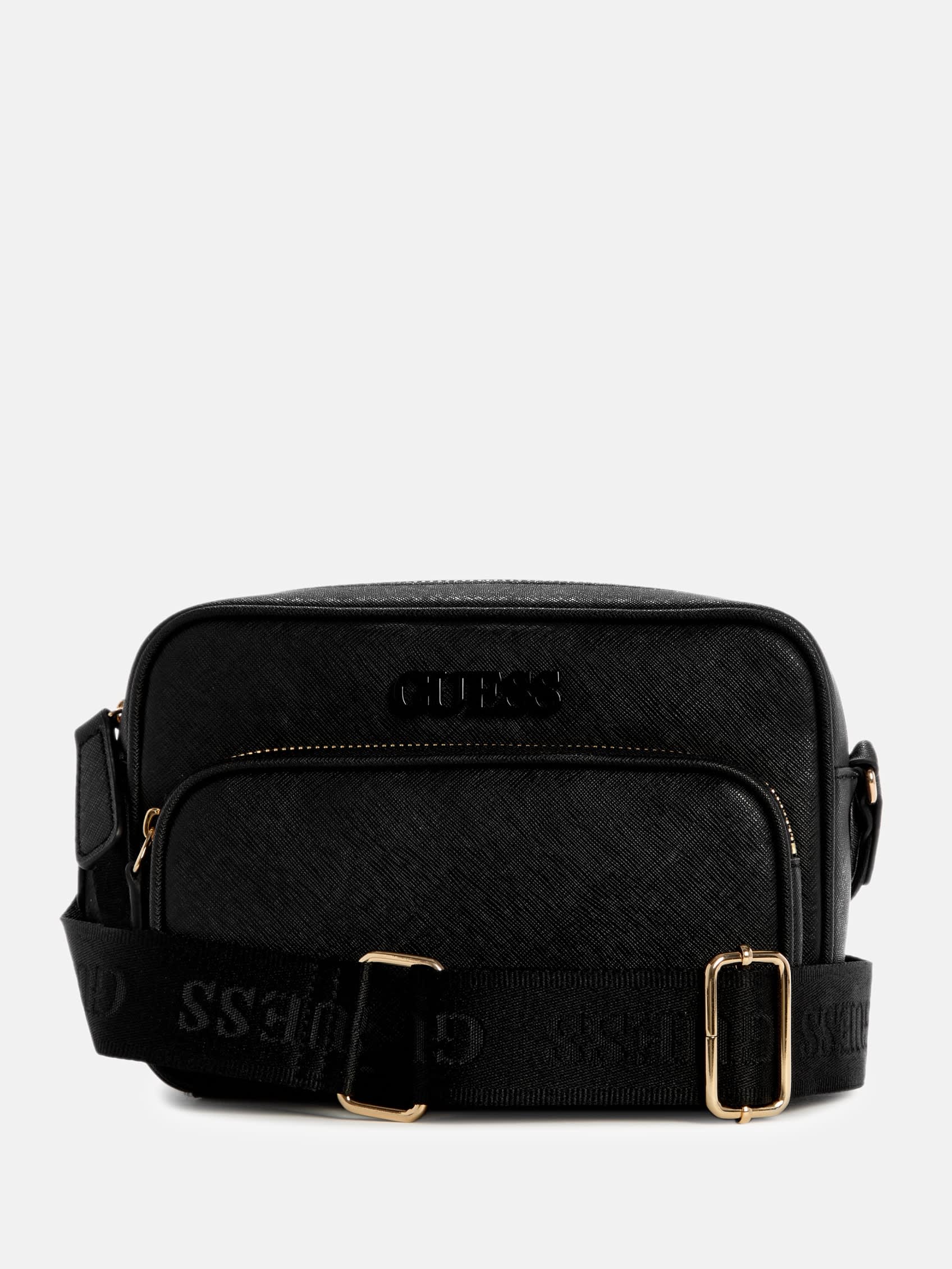 

Сумка-кроссбоди Zinnia с застежкой-молнией сверху Guess Factory, черный