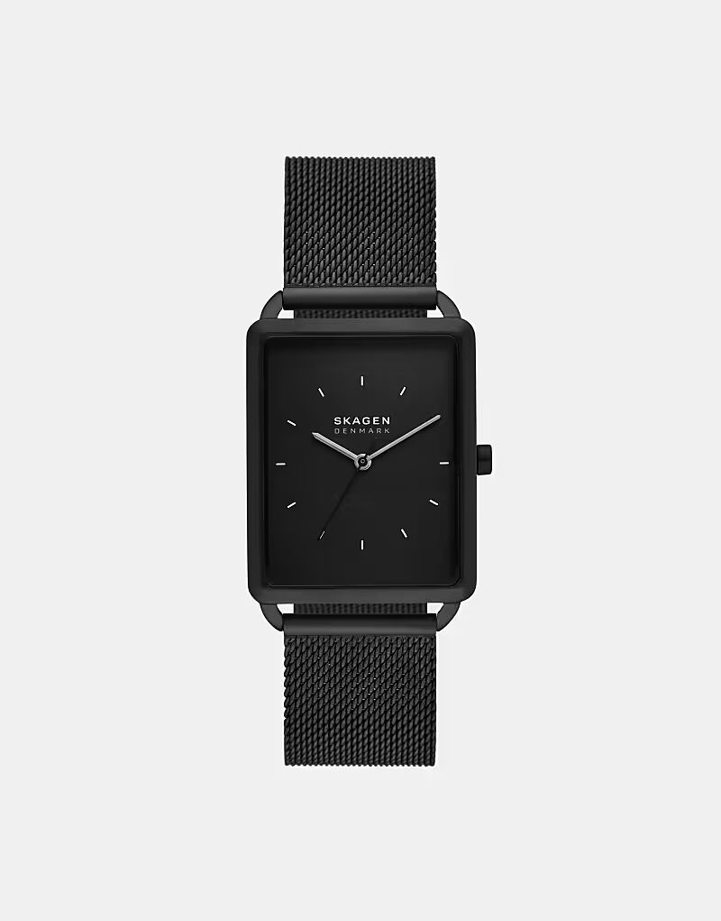 

Мужские часы Skagen Hagen с тремя стрелками, черные, из нержавеющей стали - ЧЕРНЫЕ