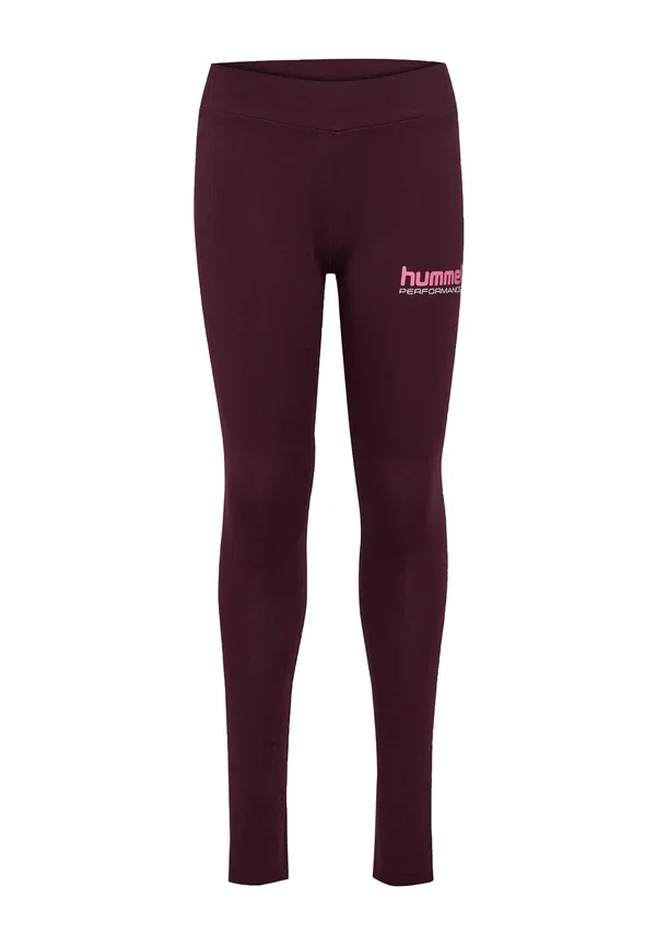 Леггинсы для разминки Hummel Jr warmup, цвет виноградный — фото 4