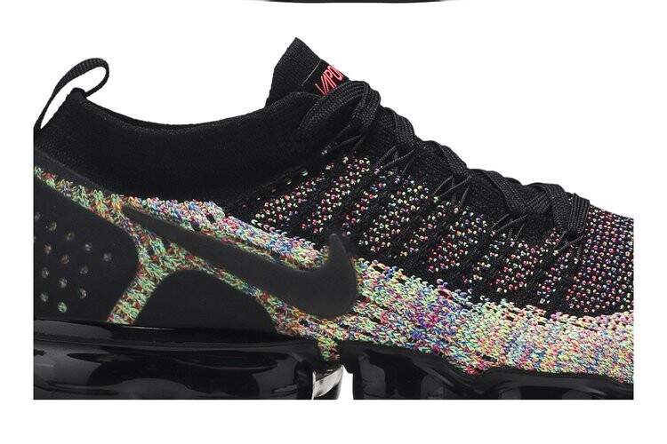 Кроссовки Nike Air VaporMax Flyknit 2 'Black Multi-Color', черный — фото 2