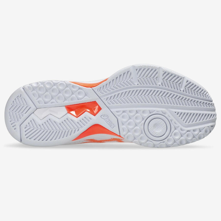 ASICS Женские/мужские гандбольные кроссовки для игры в помещении Gel Task 4, белые/оранжевые — фото 3
