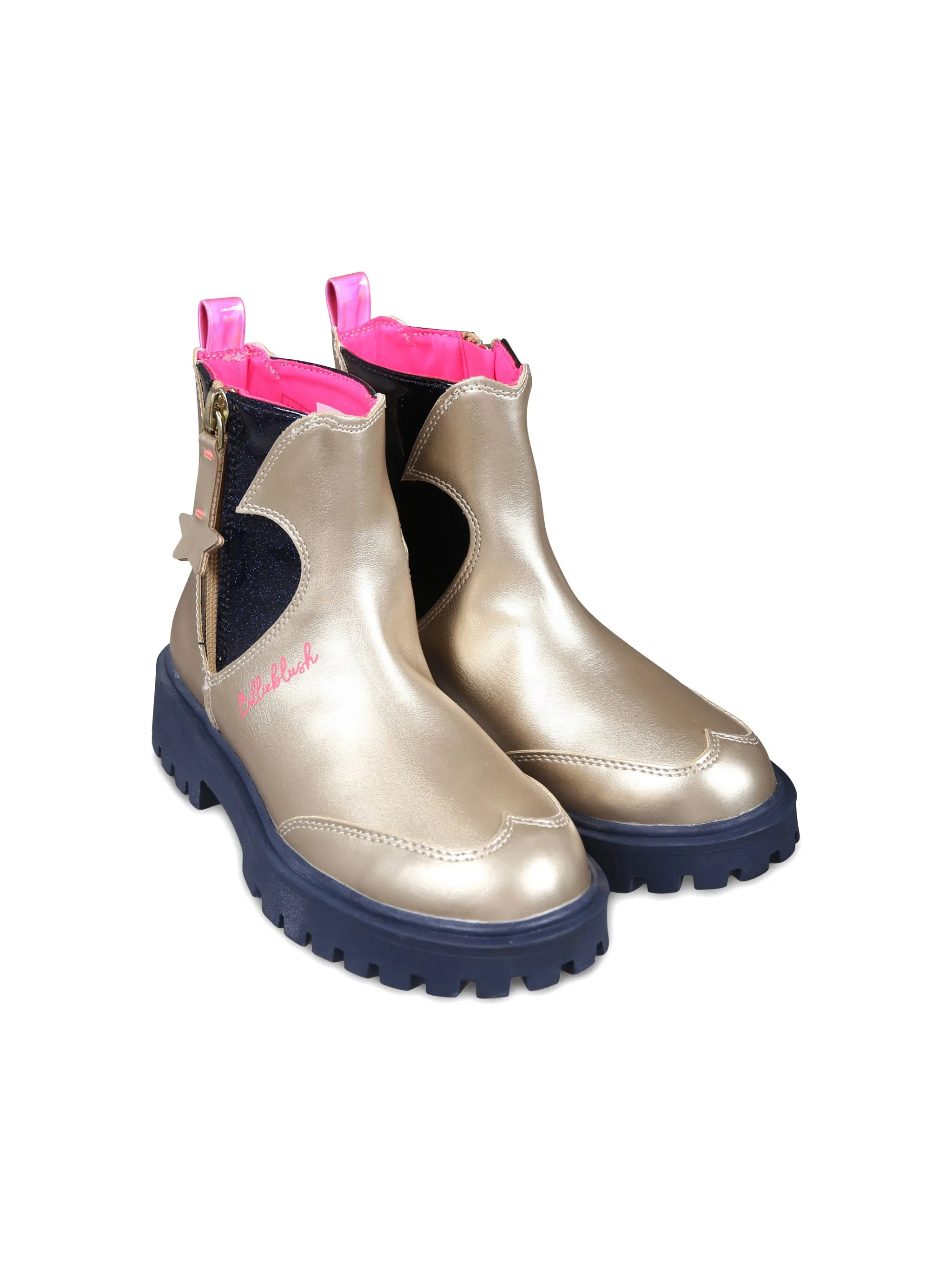 

Ботинки с логотипом Billieblush, золотистый