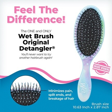 Оригинальная щетка для расчесывания Color Wash Splatter Ультрамягкие щетинки Intelliflex — все типы волос — безболезненная расческа для мужчин, женщин, мальчиков и девочек, Wet Brush — фото 2