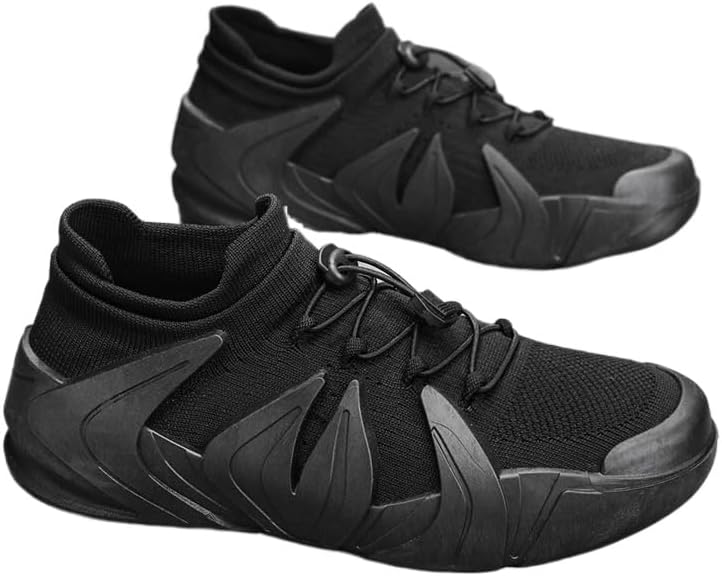 

Большие мужские походные ботинки, Дышащий верх из сетки, модная обувь, повседневная и спортивная уличная обувь Hoalox, черный