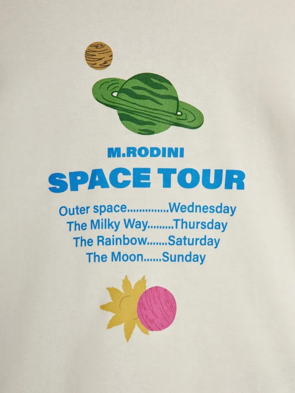 Футболка с графическим принтом Space Tour Mini Rodini, бежевый — фото 3