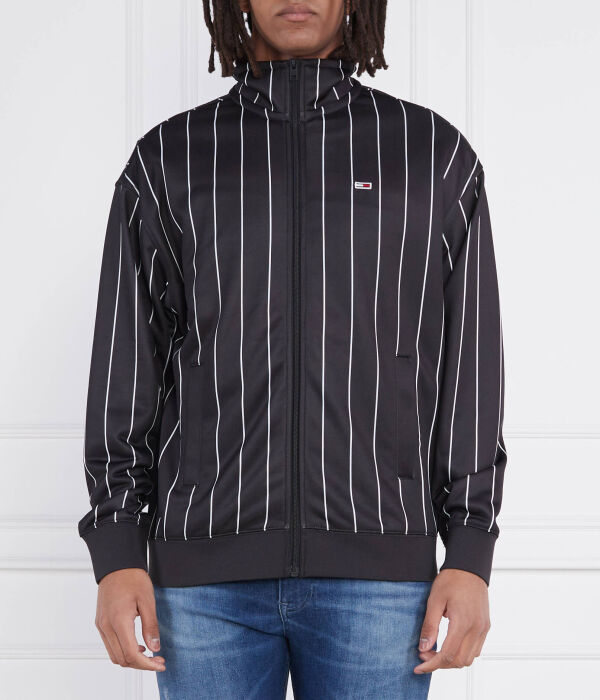 

Джемпер tjm rlx полосатая спортивная куртка Relaxed fit Tommy Jeans, черный