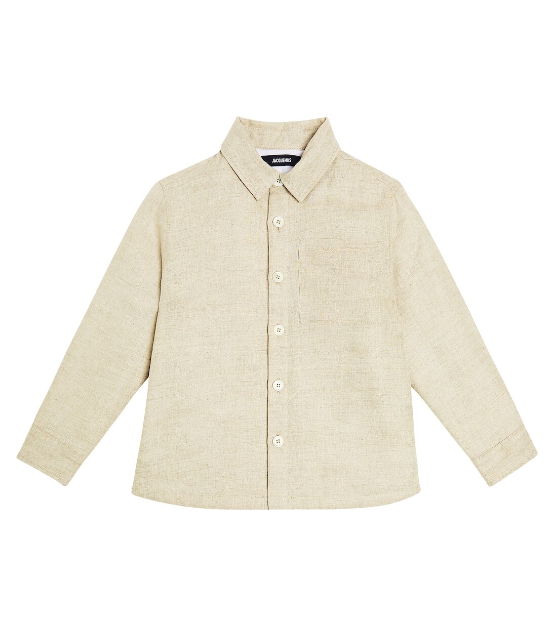

Рубашка la chemise boulanger из льна и хлопка Jacquemus Enfant, бежевый