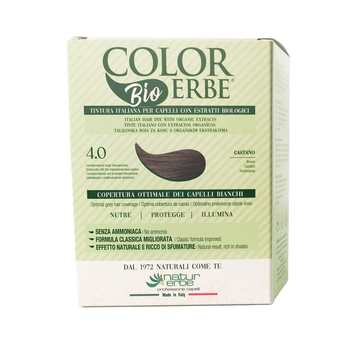 Органическая краска для волос Dyeing Colour Herbs 4.0 «Коричневый» Color Erbe