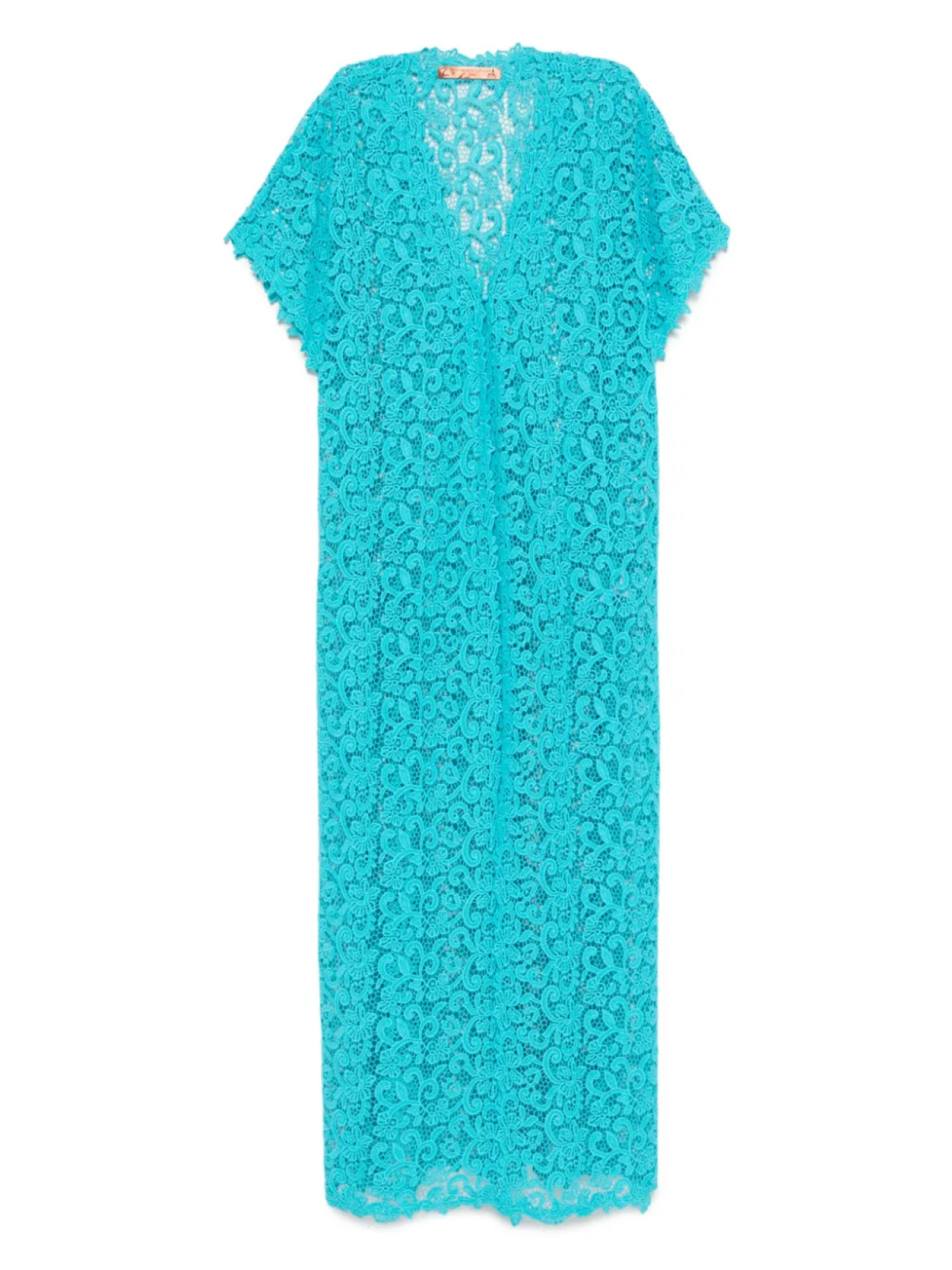 

Жакет, украшенный кружевом Ermanno Scervino, синий
