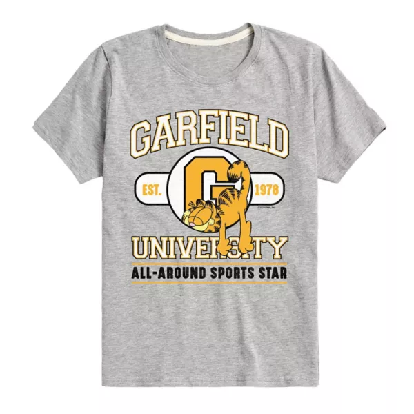 

Футболка с принтом Garfield University для мальчиков 8-20 лет Licensed Character, серый