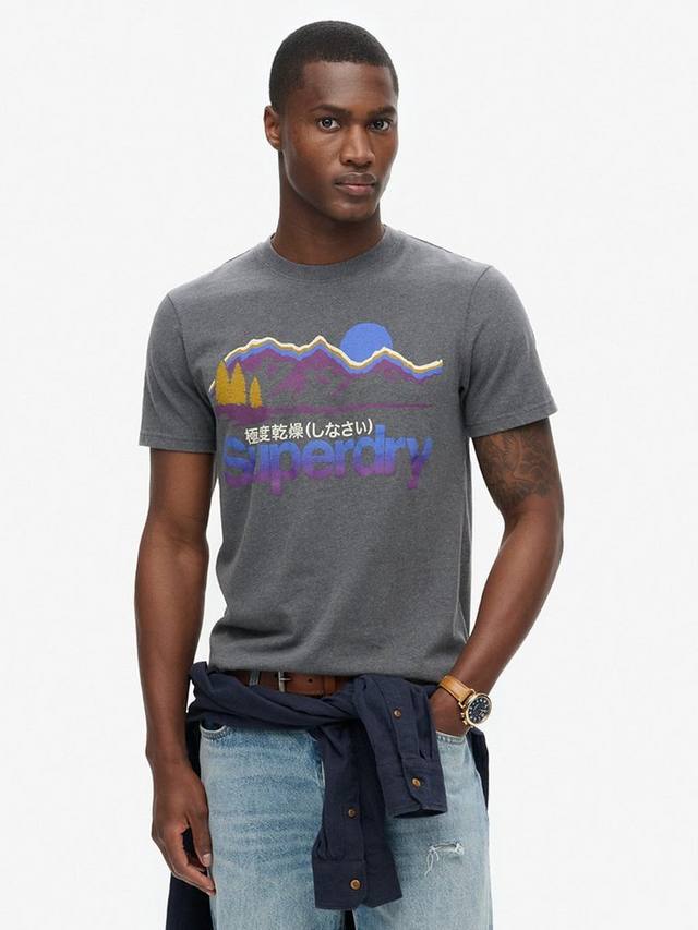 

Графическая футболка с надписью great outdoors Superdry, цвет Granite Grey Marl