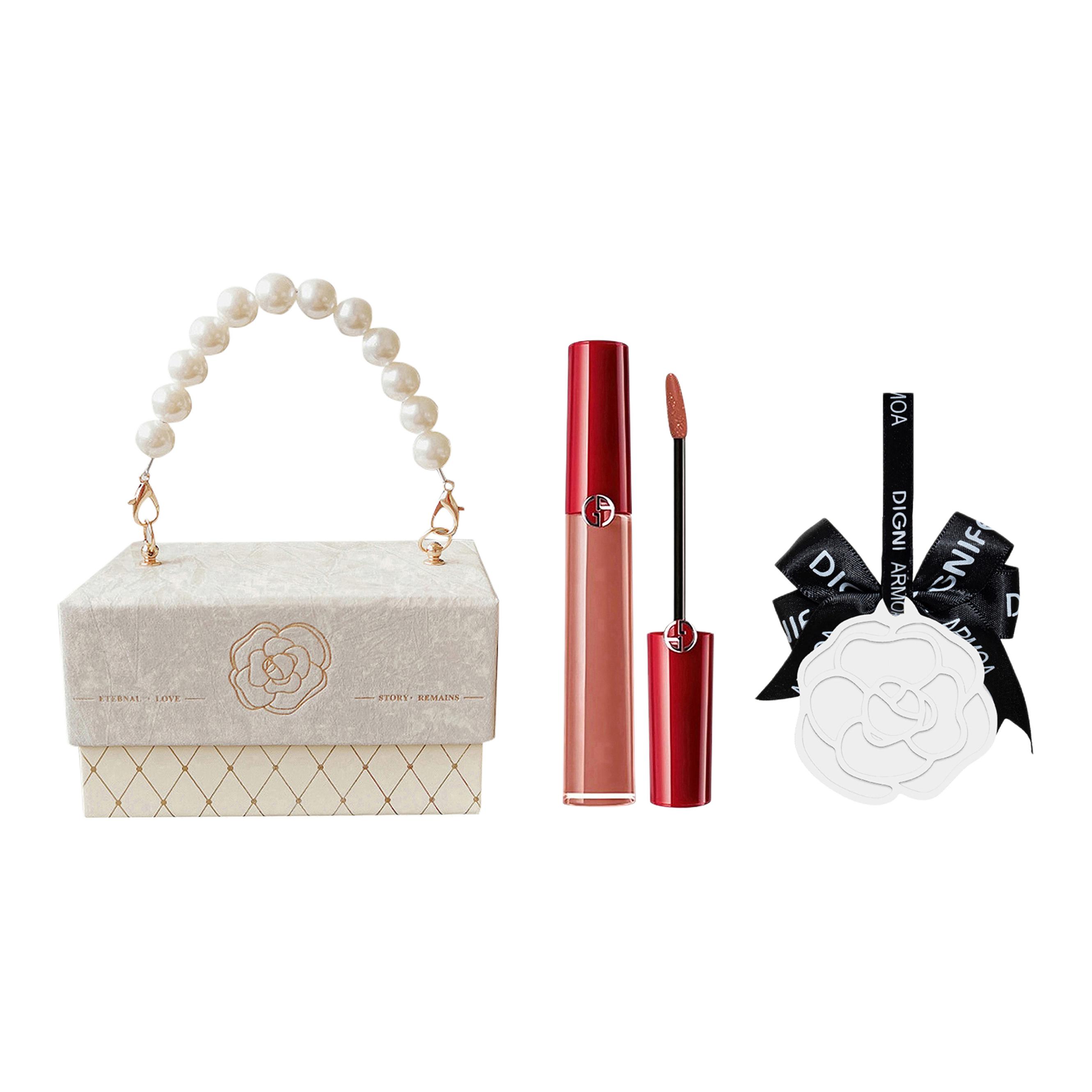 

GIORGIO ARMANI AMANI Redtube Pearl Chanel Inspired Box набор из трех матовых блесков для губ, легко растушевываются, натуральные, стойкие