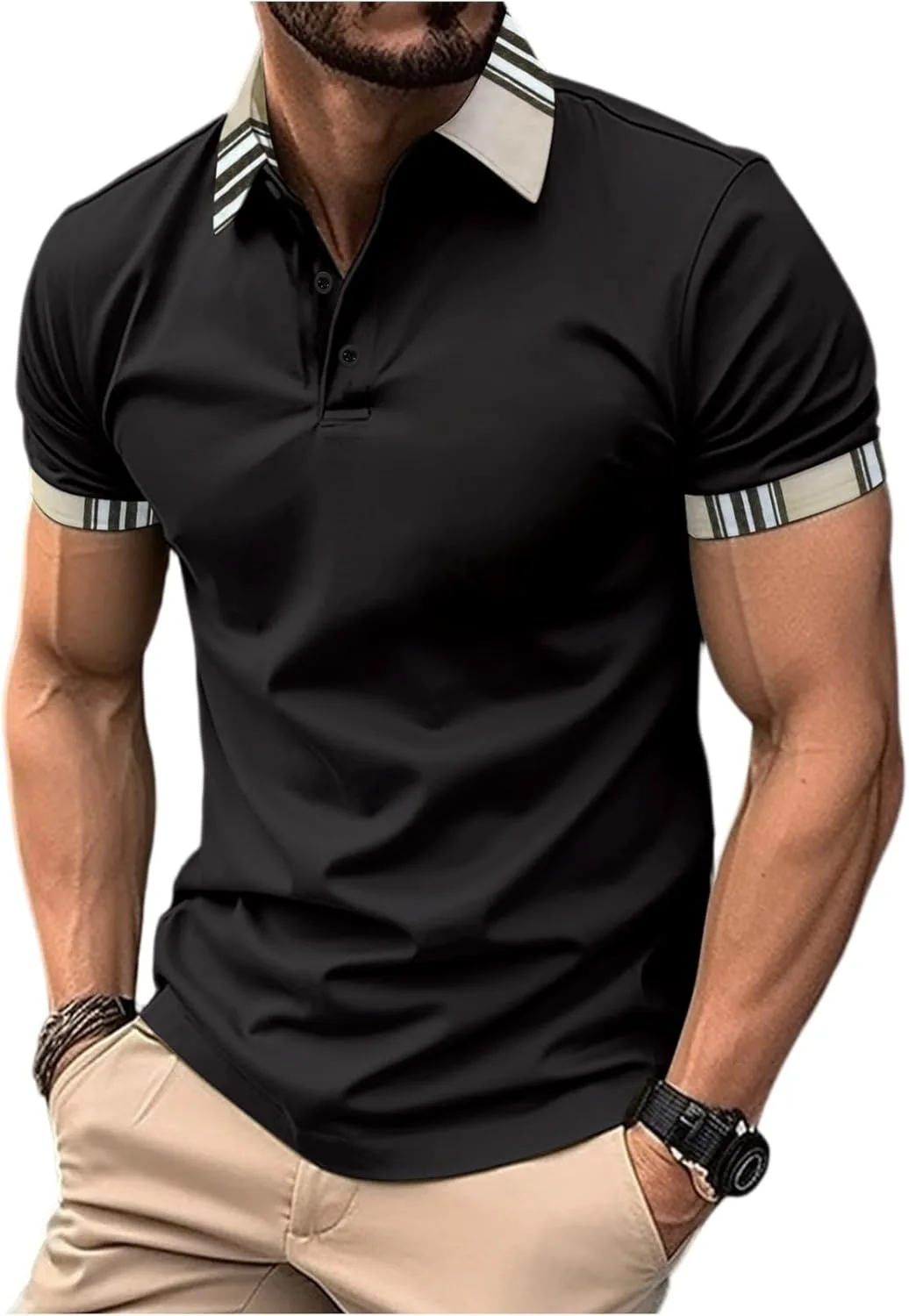 

Мужская поло с коротким рукавом, легкая, для гольфа chaktkglok