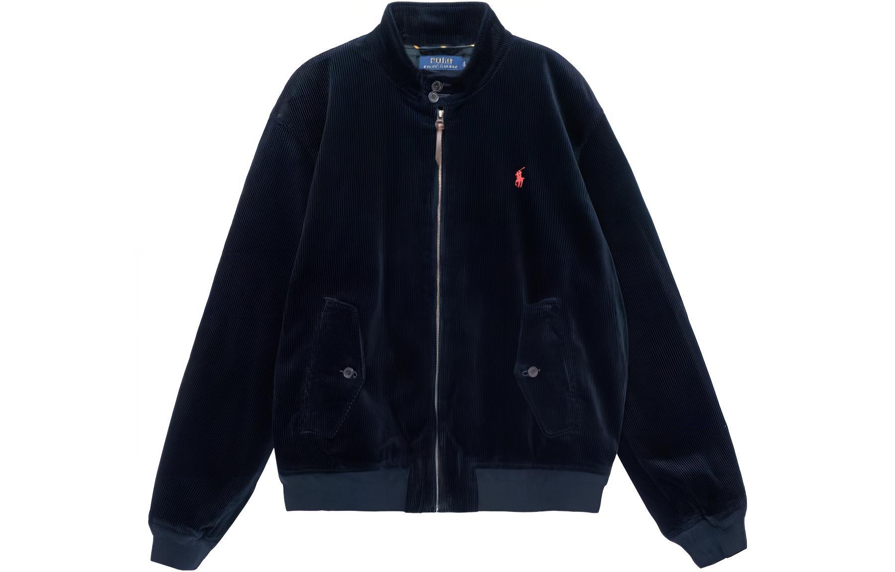 

Вышитая пони вельветовая бомбер Polo Ralph Lauren, синий